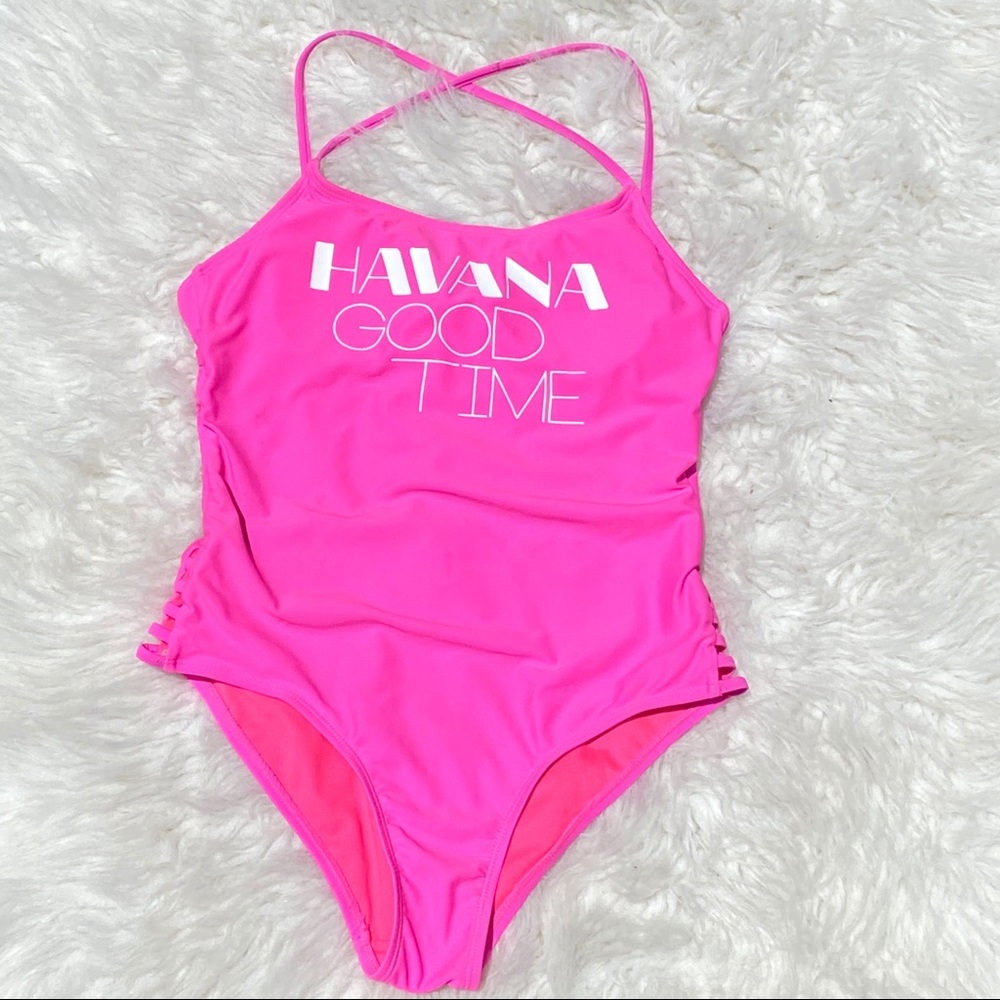 Hot pink Havana Good Time Bathing Suit